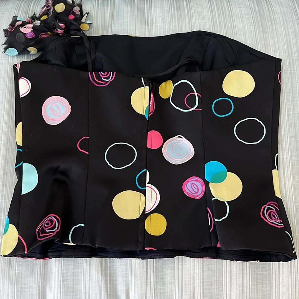 Beautiful and whimsical silk bustier corset by Kay Unger - Size 4 - EUC - Picture 3 of 6